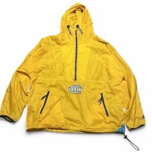 Vintage 1999 Super Bowl 33 XXXIII Event Staff NFL Yellow Windbreaker Jacket XL
